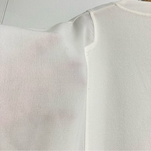ZARA Woman Basic High Low White Tunic Short Sleeve Blouse Womens Medium - Picture 13 of 14